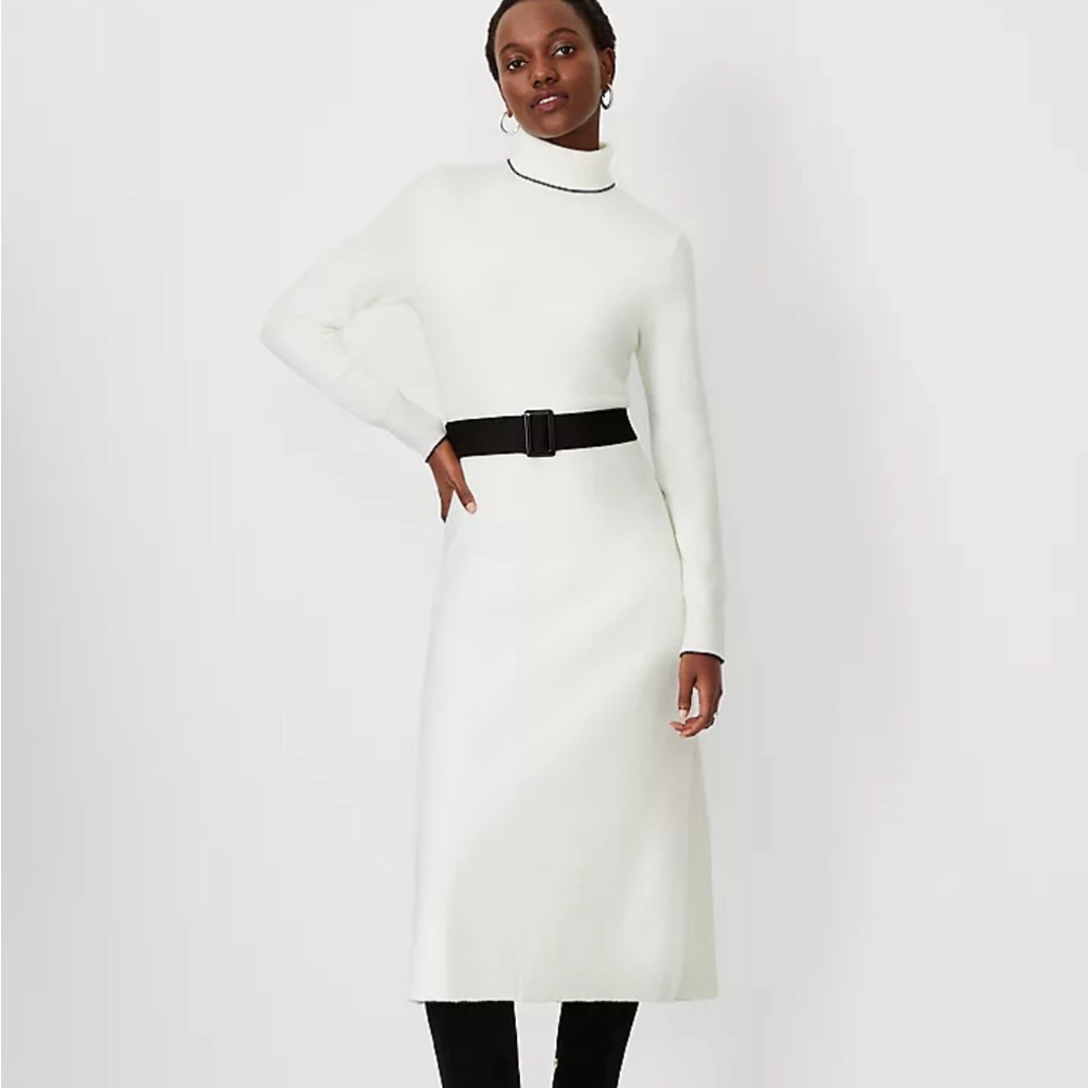 Ann Taylor Turtleneck Sweater Dress with Belt NWT